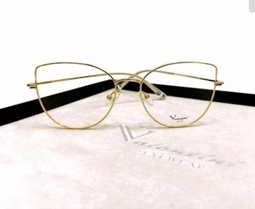 Nowe okulary korekcyjne Valentini złote