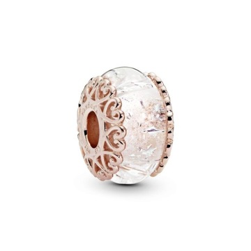 Pandora Murano charms opalizujący biały koralik