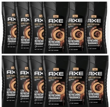 12 x Żel pod prysznic AXE Dark Temptation 3w1 