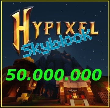 MINECRAFT HYPIXEL SKYBLOCK 50 000 000 COINS MONETY