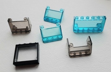 Klocki Lego szybki 2x6x2 2x4x2 niebieskie szare