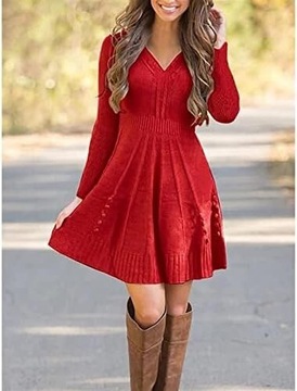 Sukienka czerwona sweterkowa  świąteczna 