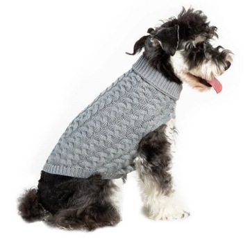 Ubranko sweterek szary dla psa rozmiar L
