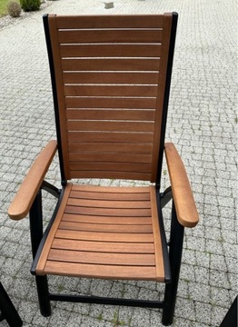 Komplet krzesła ogrodowe z poduchami (6 szt.)