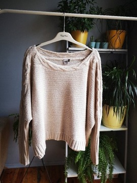 Sweter asos beżowy sweterek oversize 40 L beż 
