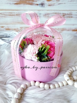 FlowerBox mydlany, prezent dla taty, kwiaty dla nauczyciela, koniec roku
