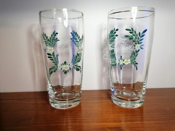 Stare okolicznościowe szklanki ręcznie malowane. 