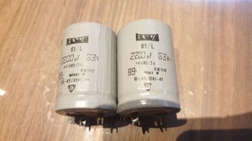 Kondensator ELWA 2200uF/63V 2szt używane