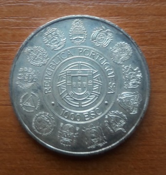 Moneta 1000 Escudos 1992 rok Portugalia