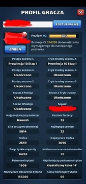 Empires and Puzzles lvl 92, 80+ 5* max, oddziały