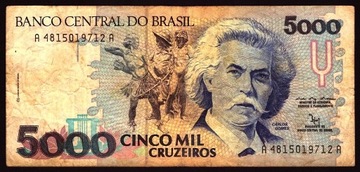 BRAZYLIA 5000 Cruzeiros 1992