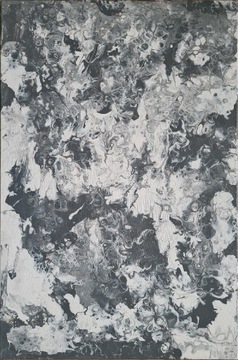 Obraz namalowany metodą pouring painting 40x60