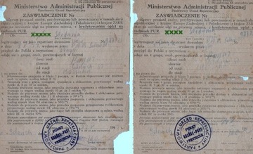 Ulgowy przejazd osoby akcji repatriacyjnej - 1947r