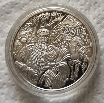 Moneta 10 zł 2001 r. Jan III Sobieski popiersie