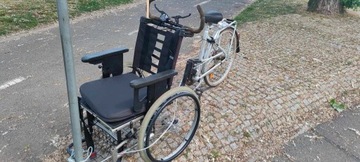 Riksza dla osoby niepełnosprawnej (rower + wózek inwalidzki)