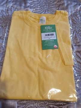 Koszulka dziecko 100% bawełna - żółta roz. 146.