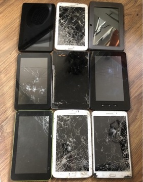 9 uszkodzonych tabletow Asus Samsung, amazon inne