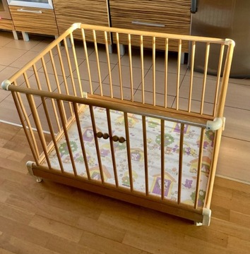 Kojec drewniany dla dzieci łóżeczko dziecięce