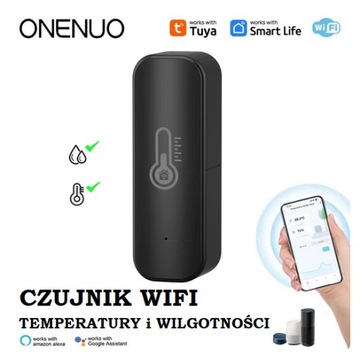 Termometr czujnik WIFI TUYA Smart TH01 czarny