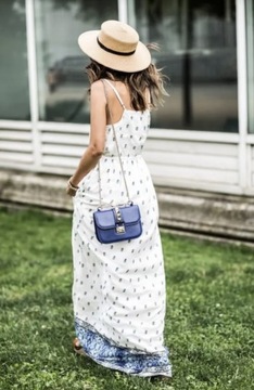 Sukienka maxi boho Vero moda wiskoza bawełna S