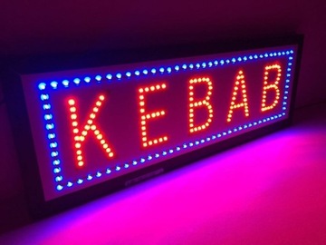 Szyld reklamowy LED KEBAB 70x25 cm zewnętrzny