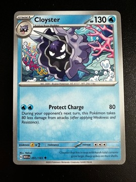 Karta Pokemon Cloyster 091/151 MEW 151