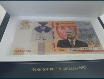 Banknot kolekcjonerski Lech Kaczyński 20zł