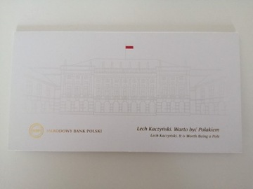 20zł -PUSTE etui holder do banknotu Lech Kaczyński