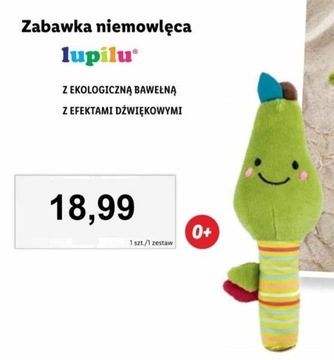 Piszcząca zabawka dla niemowląt LUPILU 0+