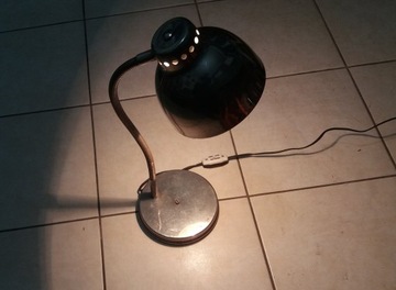 Lampa lampka biurkowa  metalowa chromowana ? PRL