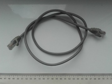 Kabel LAN RJ45, 100cm, szary, patch cord 5e UTP, 2