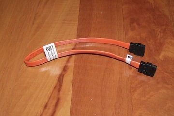 Taśma kabel SATA pomarańczowa prosty wtyk 28cm