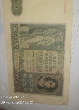 Banknot 50 zł.1941 r.  seria B