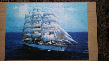 Puzzle 1000, żaglowiec, efekt 3D