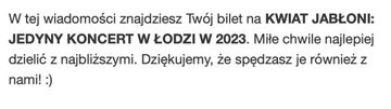 Bilety / Kwiat Jabłoni / 17.11.2023