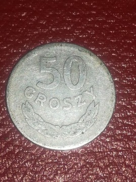 Moneta 50 groszy alu 1949 bez znaku menniczego
