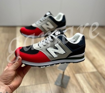 MĘSKIE NEW BALANCE 574 SZARE CZERWONE 40-46