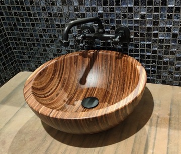 Umywalka z drewna 