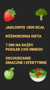 DIETA - JADŁOSPIS 1800 KALORII