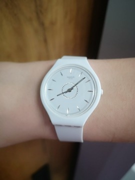Nowy Miętowy pastelowy zegarek swatch skin