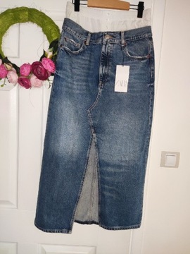 Zara NOWA 199zł spódnica jeans metka