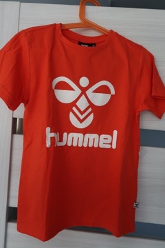 Koszulka t-shirt Hummel 122 nowa cherry tomato