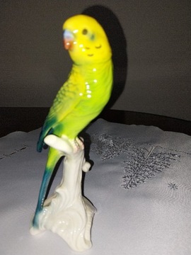 GOEBEL papuga falista figurka porcelanowa