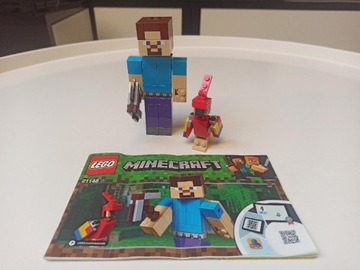 LEGO Minecraft BigFig Steve z papugą 21148