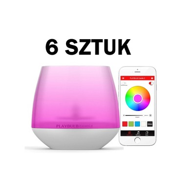 ZESTAW 6 x PLAYBULB Candle - świeca LED Bluetooth