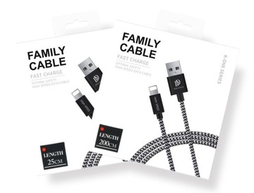 Kabel USB - Apple Lightning 2szt. 25cm i 200cm