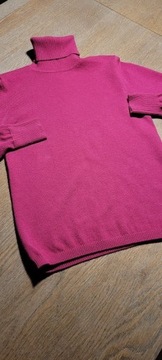 różowy sweterek golf xs
