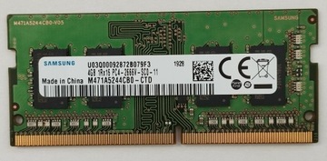 RAM SAMSUNG DDR4 4GB do laptopa