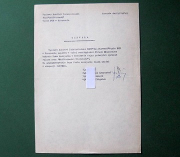 PKP Rzeszów 1981 STRAJK kolejarzy ORYGINAŁ podpisy