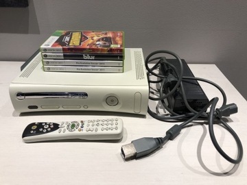 Xbox 360 Fat 60Gb 4 gry, pilot, zasilacz